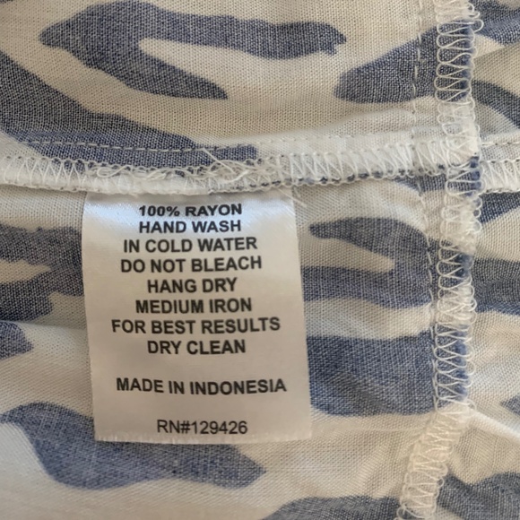 La Mer Luxe Blue/White Patterned Skirt sz XS - Picture 5 of 5